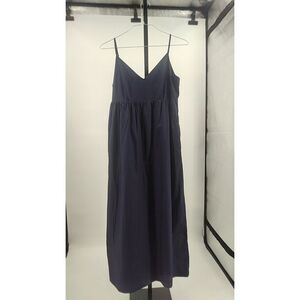 Quince Women Blue Basic Sleeved Dress M